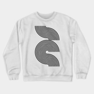 70s Style Retro Mid Century Modern Line Art Crewneck Sweatshirt